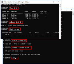 format sd card using cmd
